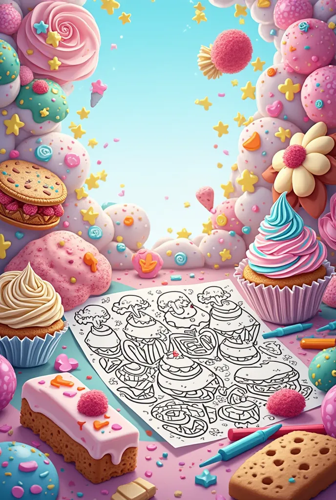 Dessert coloring pages 