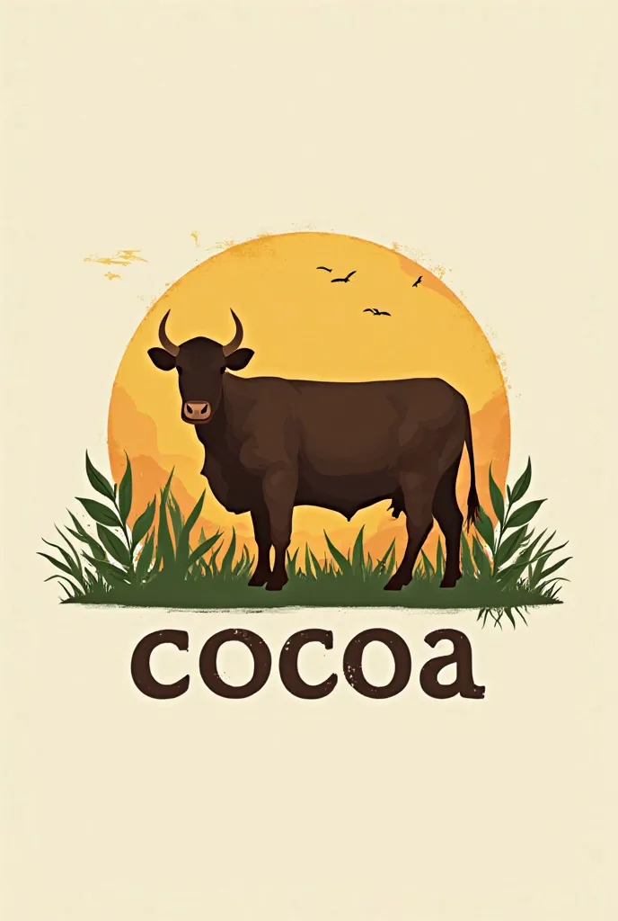 Logo for campaign in an area where there are plain cattle and cocoa