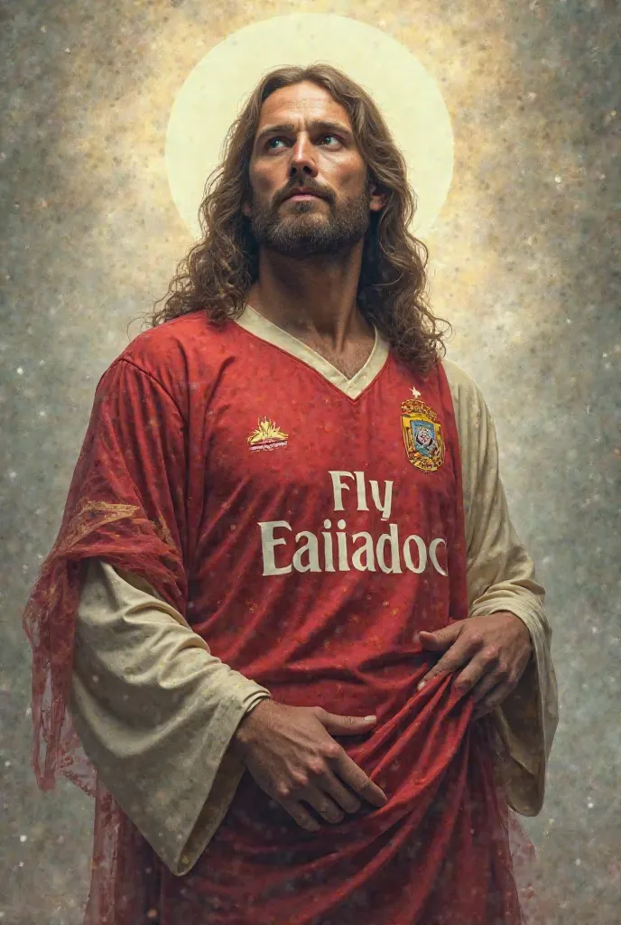 Jesus Christ wearing the Real Valladolid shirt