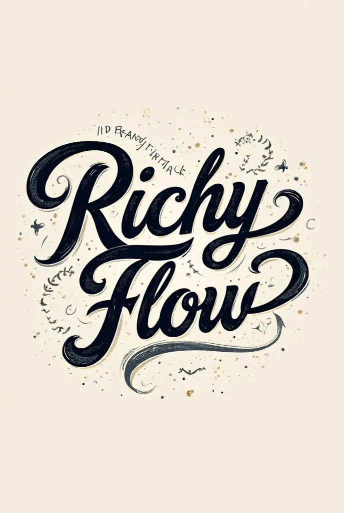 Name that says Richy flow vertically