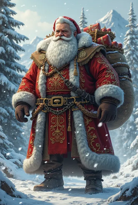 Muscular Russian Santa Claus