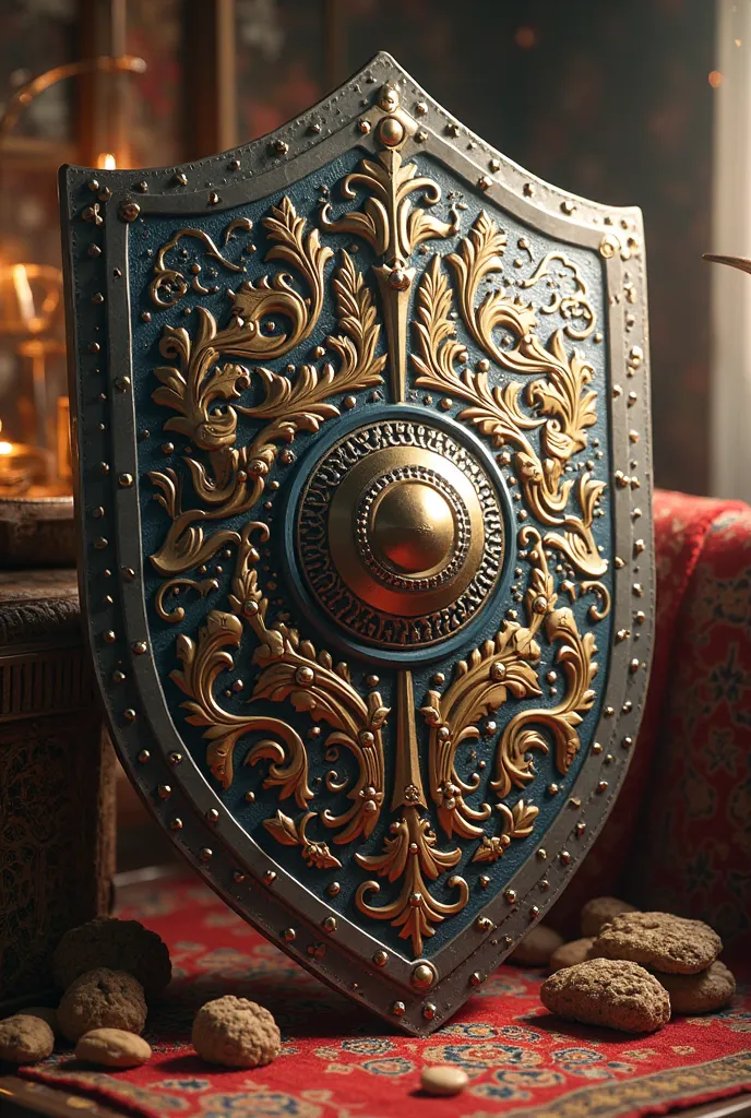 Make me a people's shield that represents my morale at home