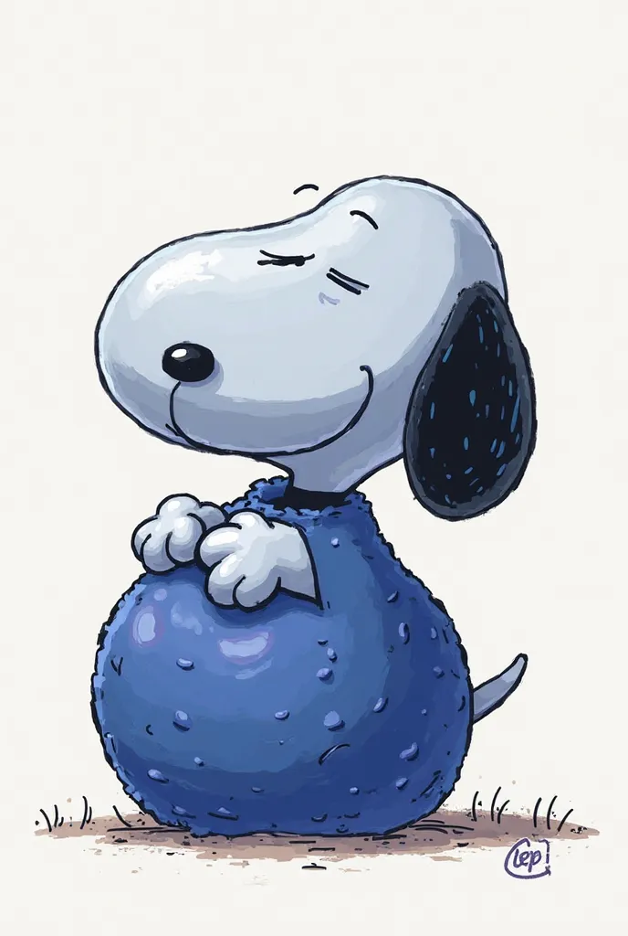 snoopy dressed as a blueberry