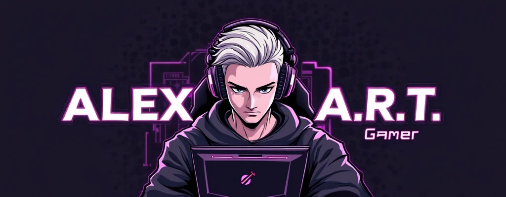 *"A high-quality vector logo designed for a PC gamer profile, featuring a modern and stylish anime-inspired male character with a military-style short haircut. He is wearing a sleek gaming headset, fully immersed in his setup. The design should incorporate...