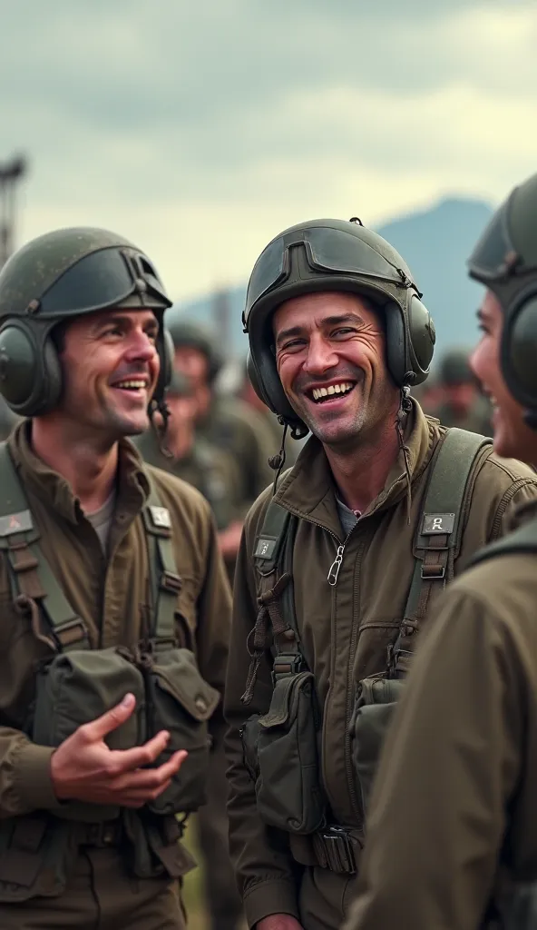 "American pilots, laugh with relief when they hear they won't be flying to paint a mountain." World War II