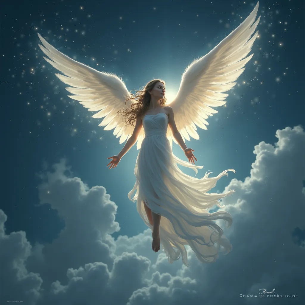 female angel
Back view
enchantment
mystical
beauty
Calm night sky
airborne