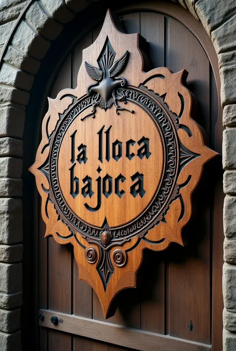 A sign for a room that says “La Lloca Bajoca” inspired by Game of Thrones 