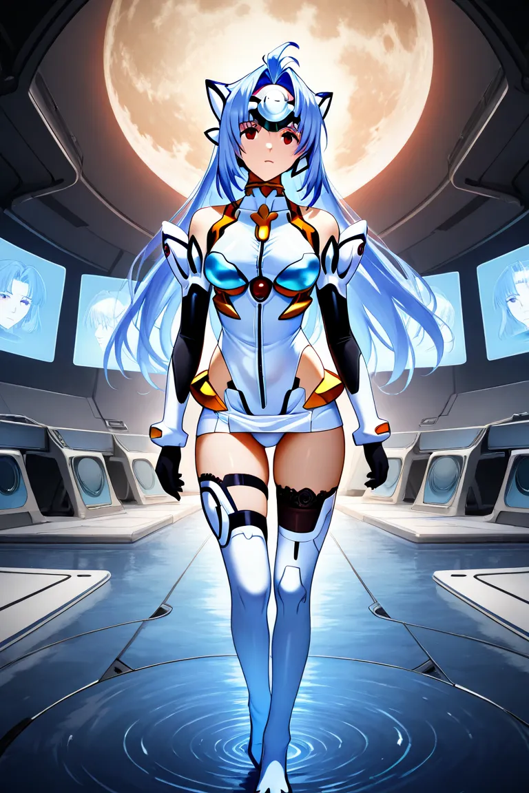 fused character, rei ayanami (evangelion), and kos-mos (xenosaga)