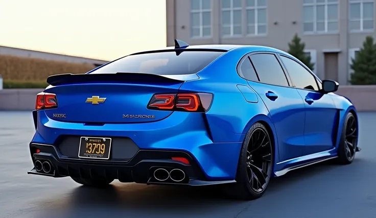 2025 Chevrolet Nova SS blue color back side 