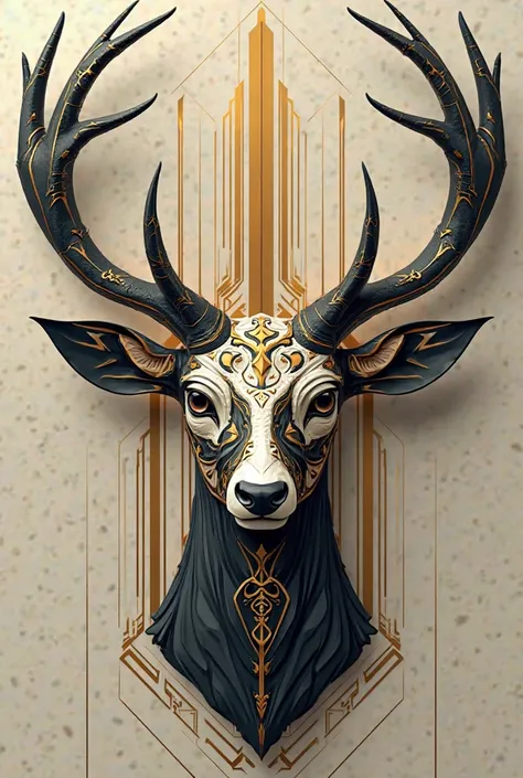 I want head of deer in art deco style