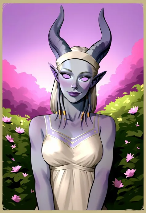 (absurdres, best quality, masterpiece:1.4), score_9, score_8_up, score_7_up, score_6_up, detailed, detailed body, detailed face, 

(culDraenei, female, purple eyes, no sclera, no pupils, athletic, tall, slim, pale skin, grey skin, long ears),

(bunny ears ...