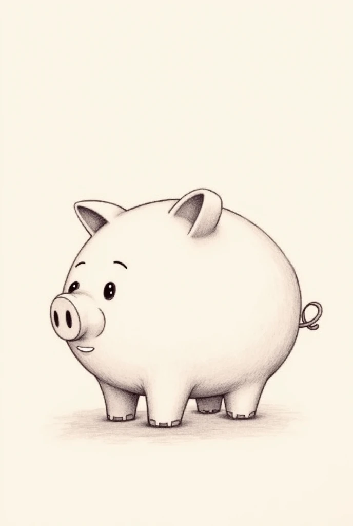 More realistic piggy bank sketch 