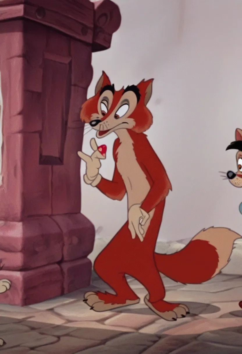 background, detailed fur, detailed face, Honest John, Honest John Foulfellow, Disney, furry male, male fox, anthropomorphic fox, cartoon fox, animal focus, disney, fox ears, fox tail, tan feet, claws, beige markings, beige face, detailed eyelids, brown eye...