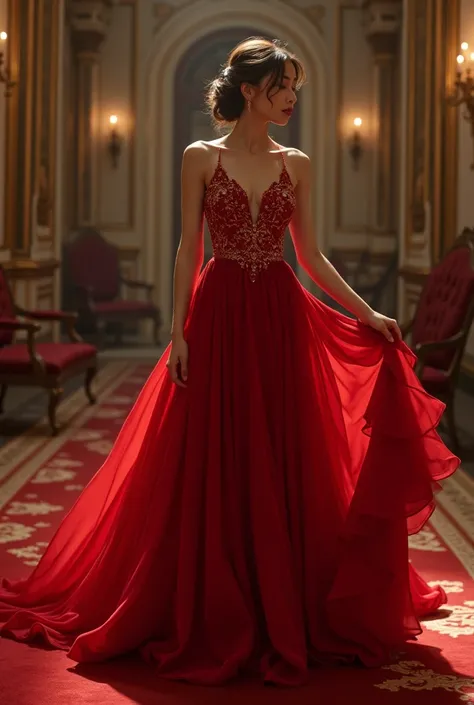 Create me an elegant red dress