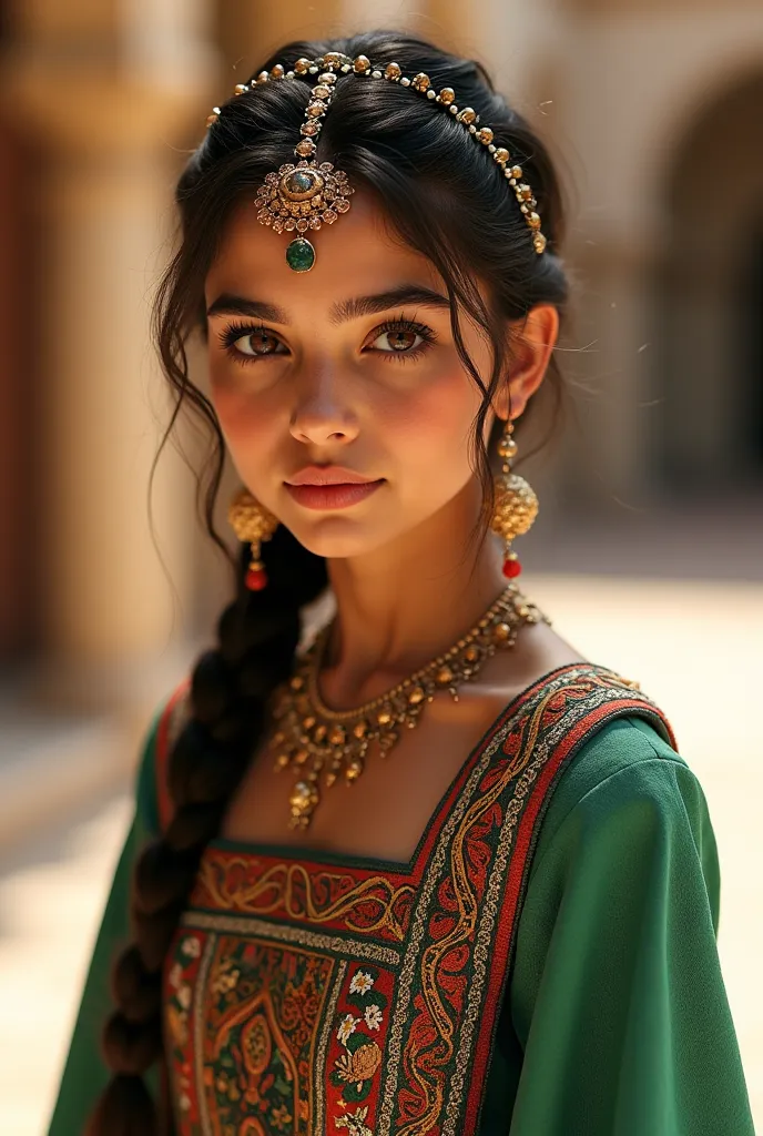 Girl wearing a traditional Algerian dress