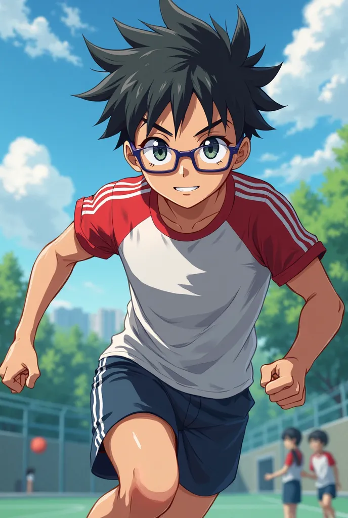 Anime boy with specs and Sport