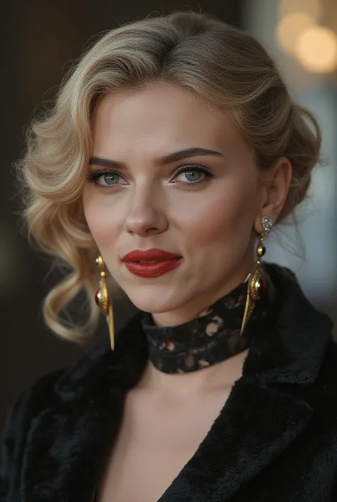  Sur la photo haute résolution , un style à 4 paillettes ,  une superbe femme ukrainienne est représentée . Elle a des,  cheveux blonds-gris encadrant son visage ,  complexe 
cheveux glamour , ajoutant une touche mystérieuse à son apparence.  Son regard es...