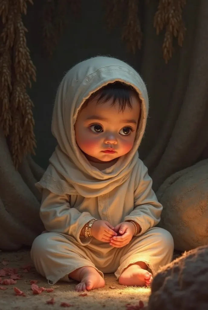 A cute Muslim baby in the reading naat beautiful 