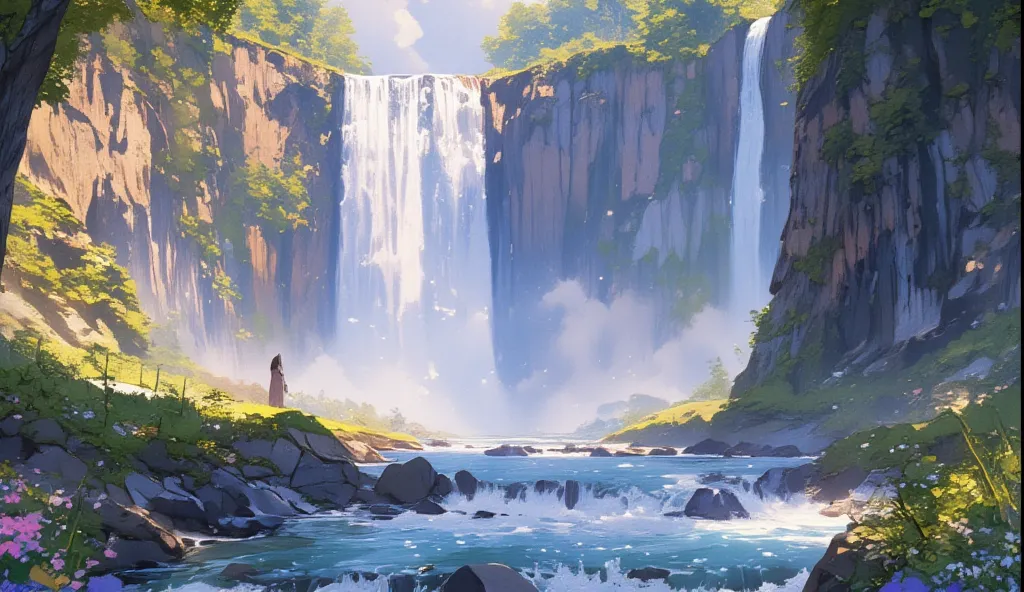 A waterfall that washes your heart、 amazing views、 Beautiful Scenery