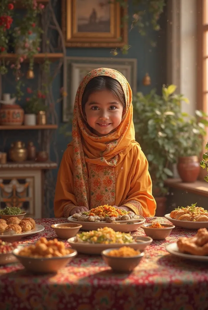 TUPLE GIRL EATING FOOD FOR RAMADAN