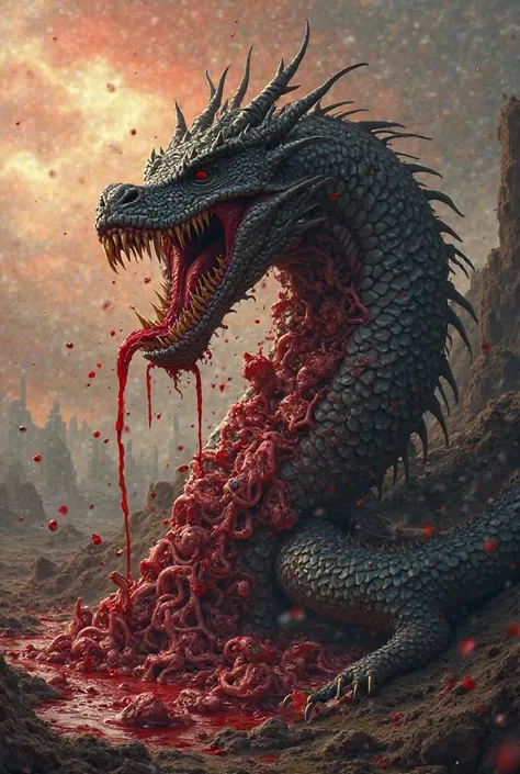 Dragon that the dragon's guts come out