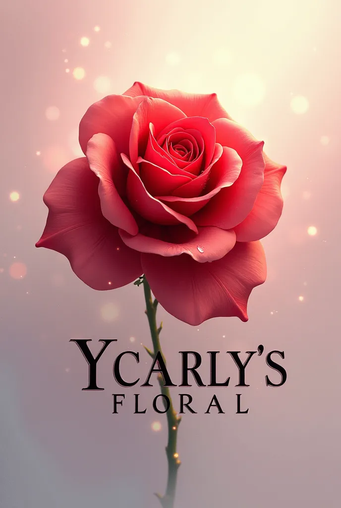 Create an eternal rose logo with the name Ycarly’s Floral Art

