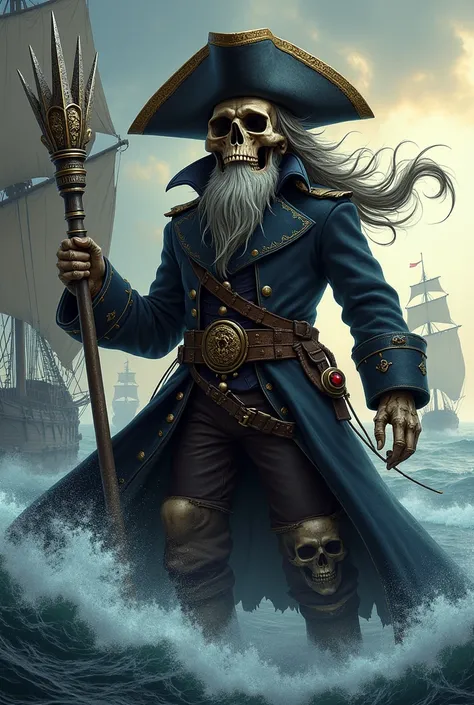 Captain Pirate Skull with Scepter