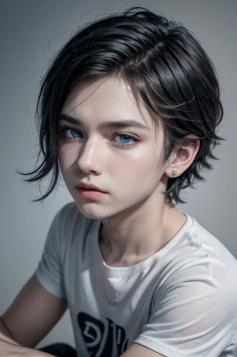 (8k, RAW photo, best quality, masterpiece:1.2), (intricate details), perfect eyes, perfect face, perfect lighting, beautiful, (masterpiece:1.2), (best quality:1.2), 1boy, a man, masculine boy, solo, miraculous animation, light gray eyes, hair like catnoir ...