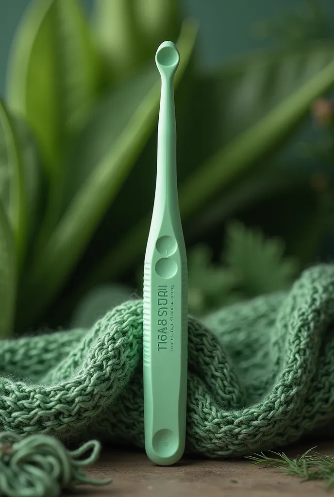 Create now a crochet hook for knitting in green