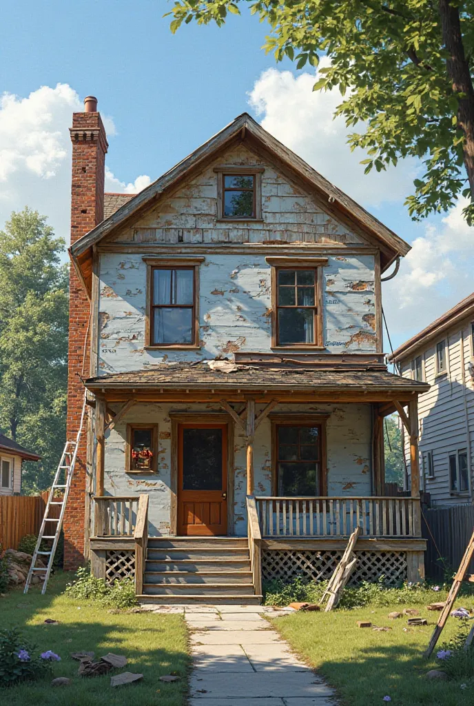 Picture of a house under renovation 