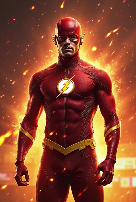 Play Lucas Moura in The Flash costume, but without the mask 