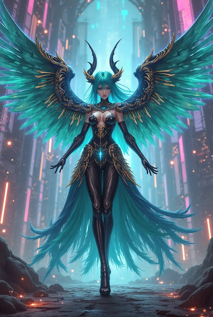 Create a new art of atraxa vos by the magistrates mtg , Using Hatsune Miku as art