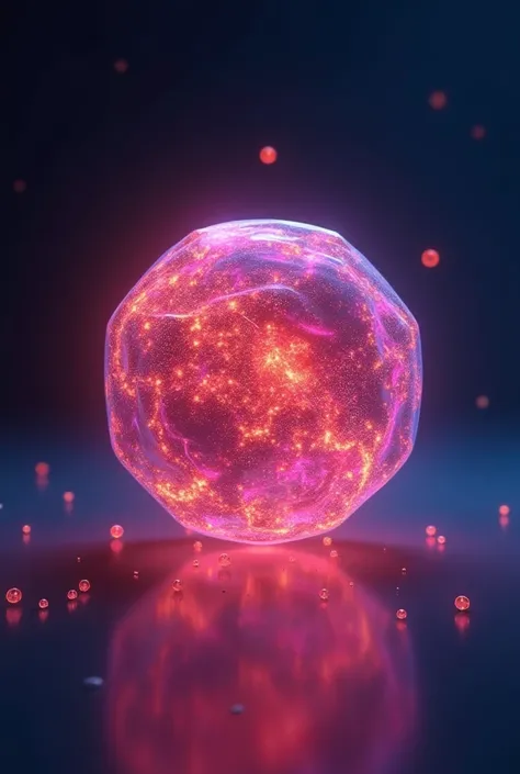 The color of the molecular sphere is brightly matched