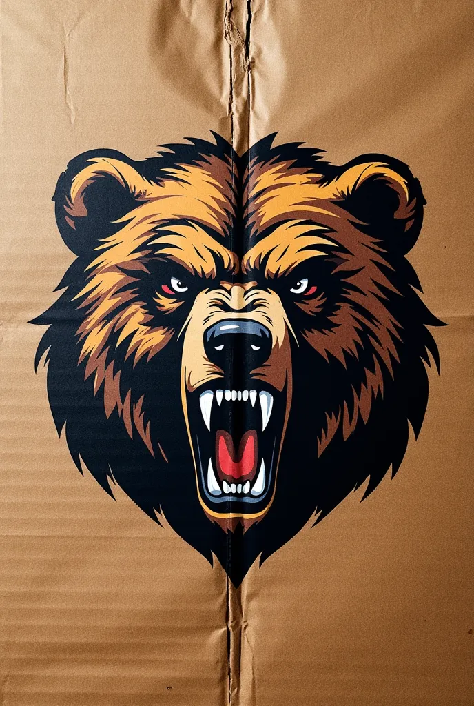 A close-up Logo bear carton growl