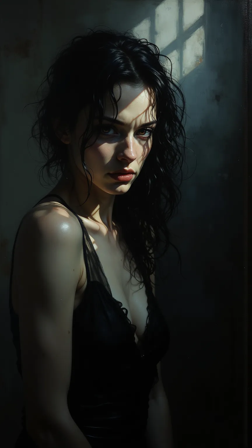 sexy women,  photography style, mist, dramatic shadows, Dynamic Lighting, High Contrast Lights and Shadows, Grey Background Studio, Hard Light on Top, dark environment, Black Overlay Black, highly detailed, An Anders Zorn Style Masterpiece | Marco Mazzoni ...