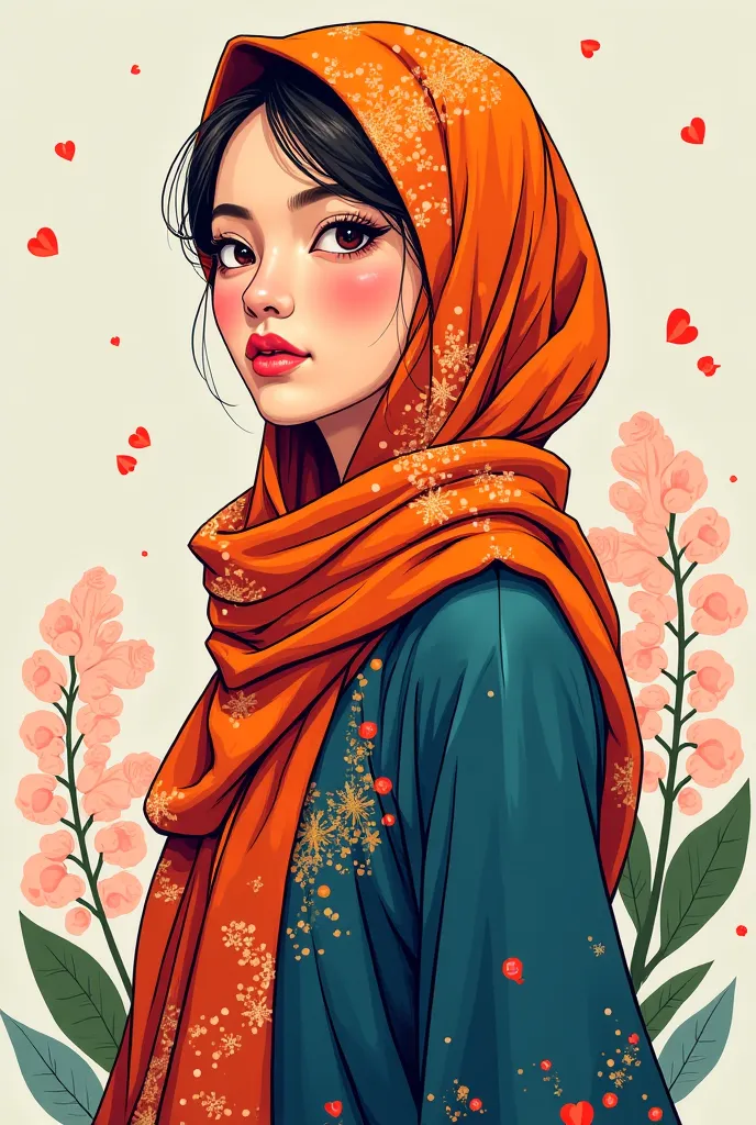 Webtoon girl with hijab