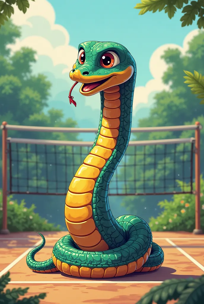 Design a snake's pet bottle for a volleyball team 