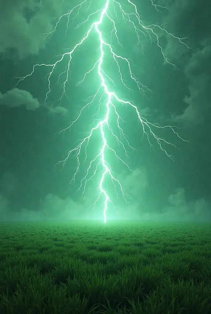 Uniform in shades of green with lightning 