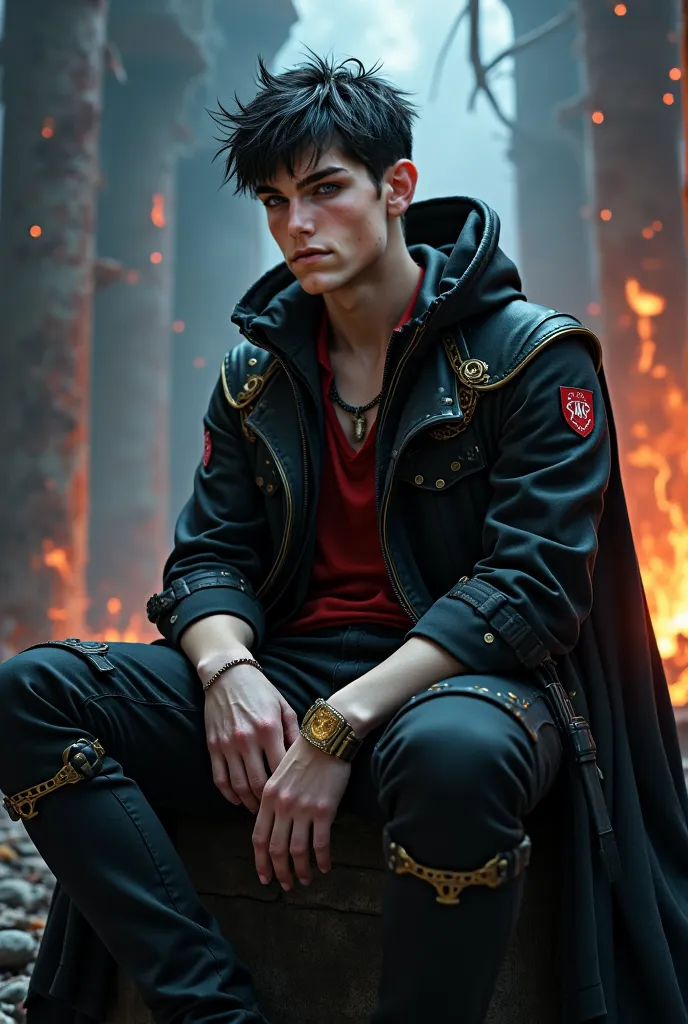 masterpiece,  the newest ,  insurance policy, ((masterpiece)), (high quality), detailed eyes, ((complex background)), 1man, (( young, 17demoniacos years)),  attractive, perfect white skin, handsome, soft leather,  a beautiful face , a god, thick neck, rost...