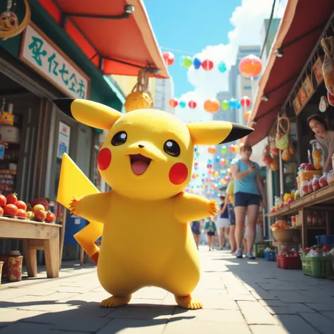 Pikachu goes to the market