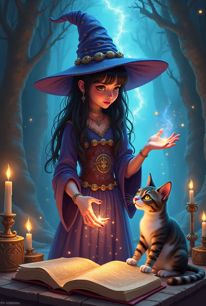 Put my picture with my cat in witch drawing mode