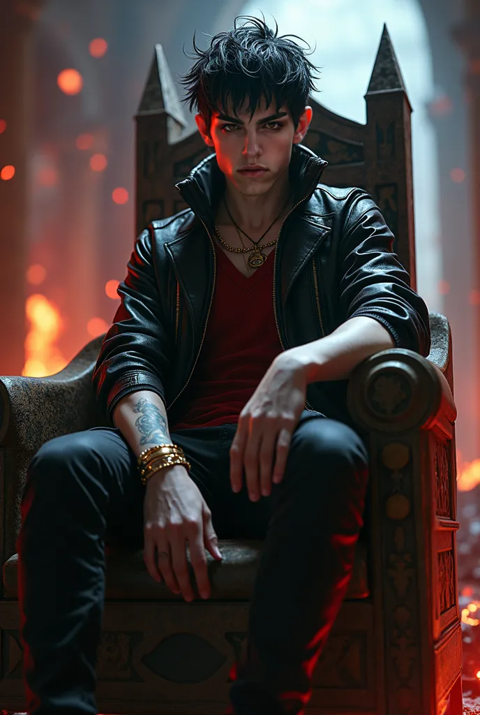 masterpiece,  the newest ,  insurance policy, ((masterpiece)), (high quality), detailed eyes, ((complex background)), 1man, (( young, 17demoniacos years)),  attractive, perfect white skin, handsome, soft leather,  a beautiful face , a god, thick neck, rost...