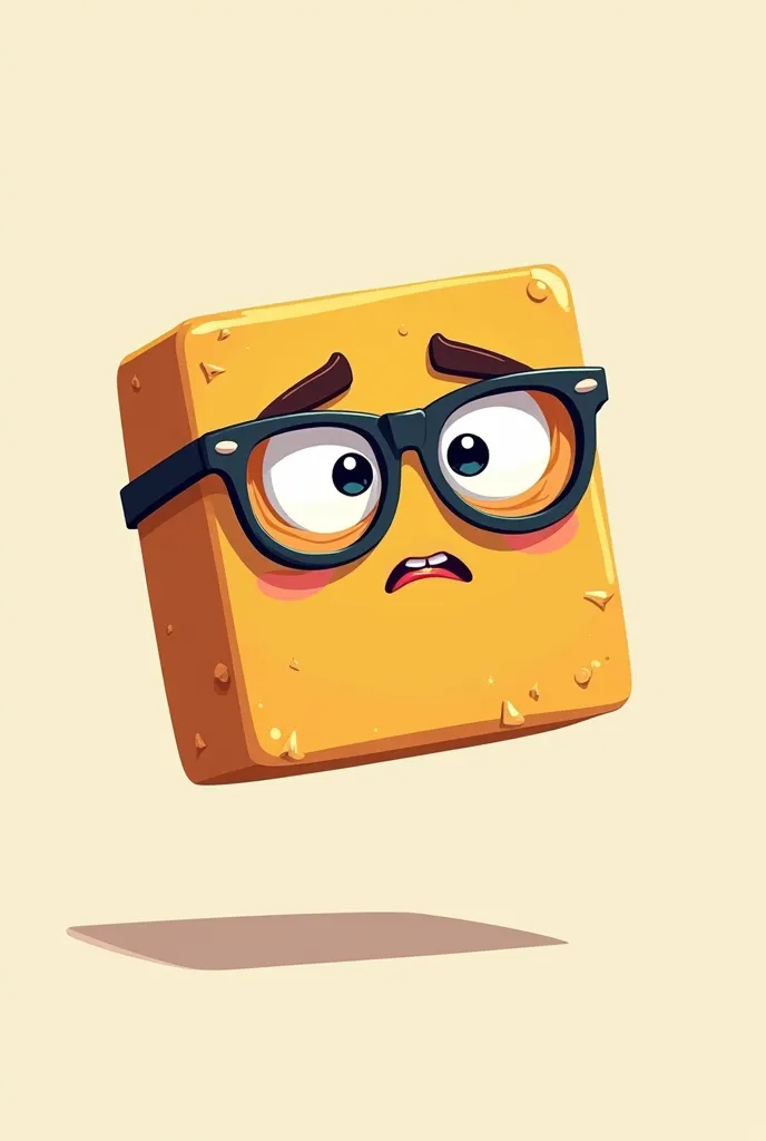 The shape square with a nerd face