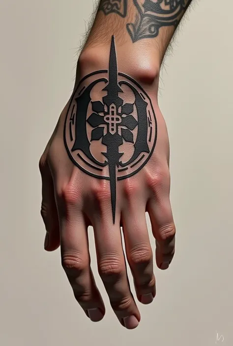 I want to make a picture with this symbol like a tattoo on the hand near the thumb