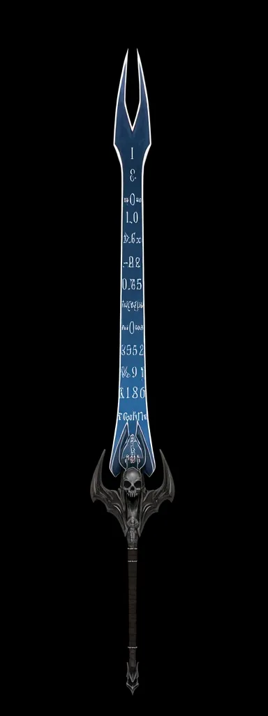 long greatsword with skull design