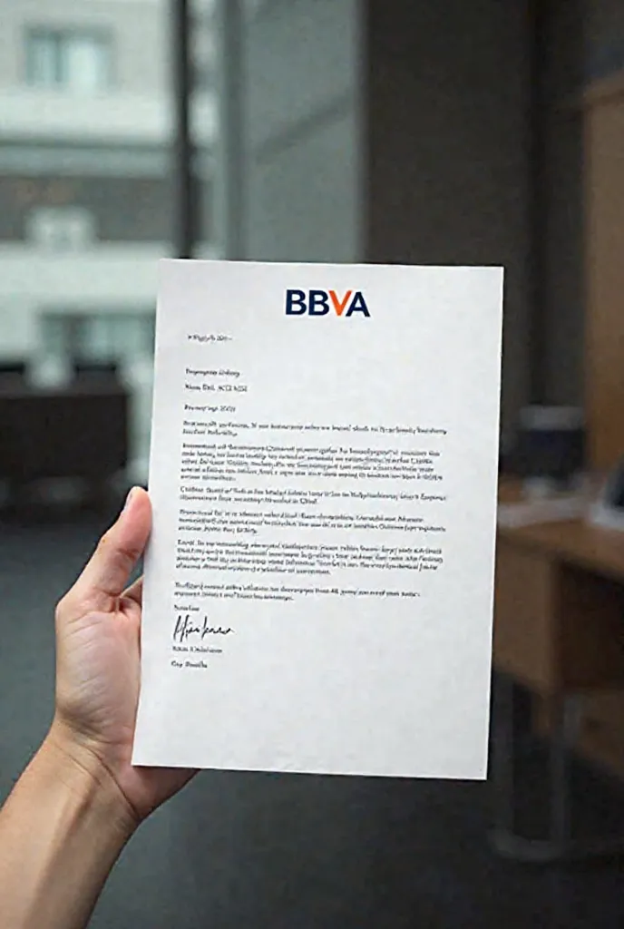 Return letter from Banco BBVA 