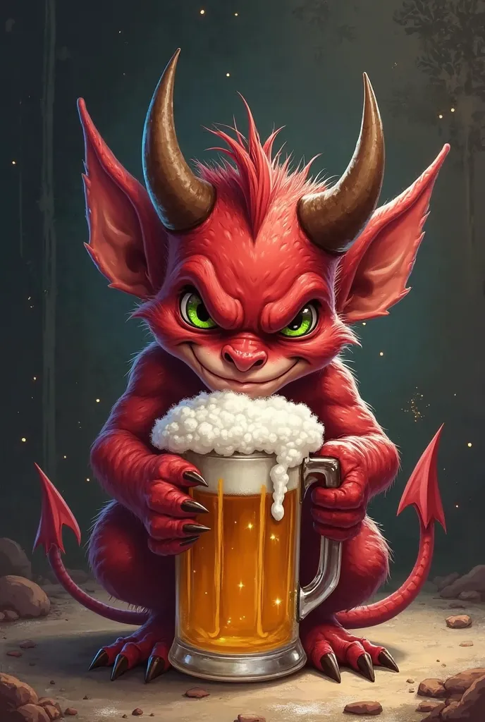 Asshole I need you to be a little devil with a beer 