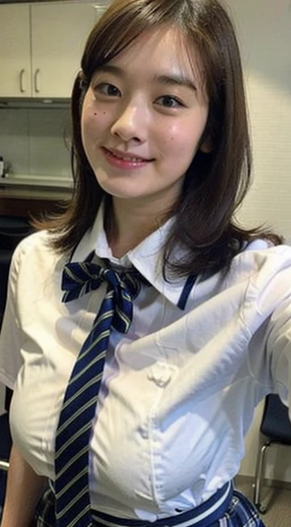 uniform、Big Breasts, middle school student、、１４age