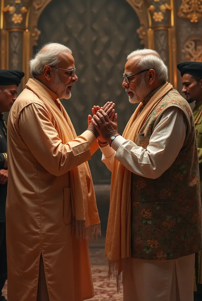 Image in narendra modi blessing an adult