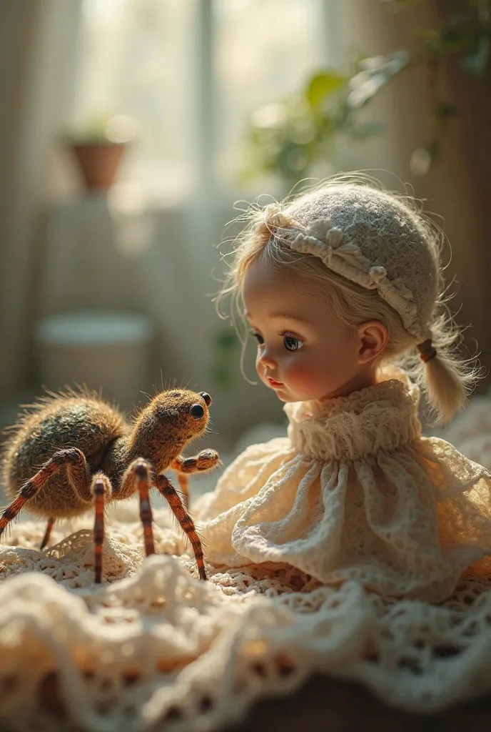 The Spider and the Little Doll。soft light